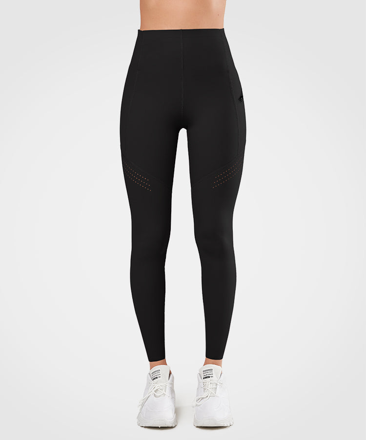 Echo High-waisted Side pocket Perforated Running Leggings
