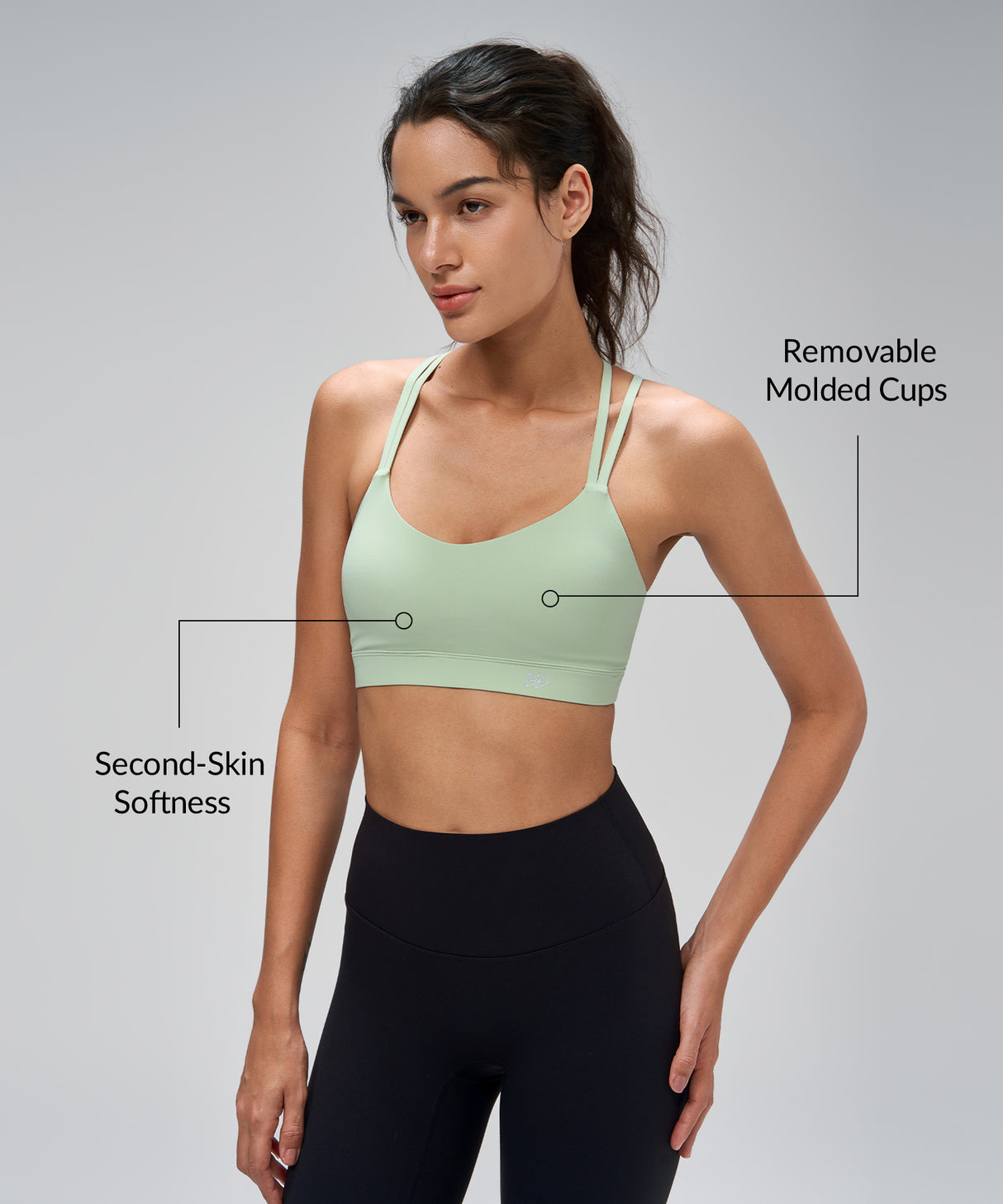 Anywhere Stretch Criss-Cross Mesh Yoga Bra| Women's Light Support Sports Bra