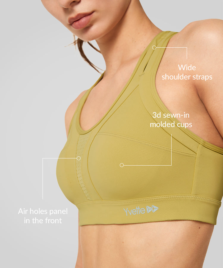 Power Cross Back gepolsterter Lauf-BH | Sport-BH mit starkem Halt für Damen