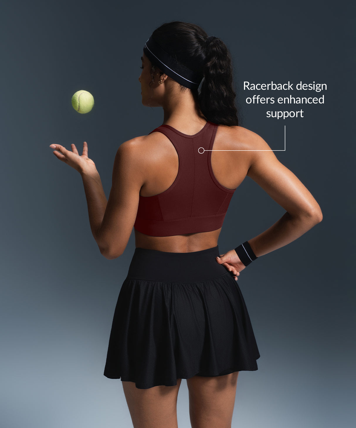 Reggiseno da corsa imbottito con zip frontale Enfold Racerback | Reggiseno sportivo ad alto sostegno da donna