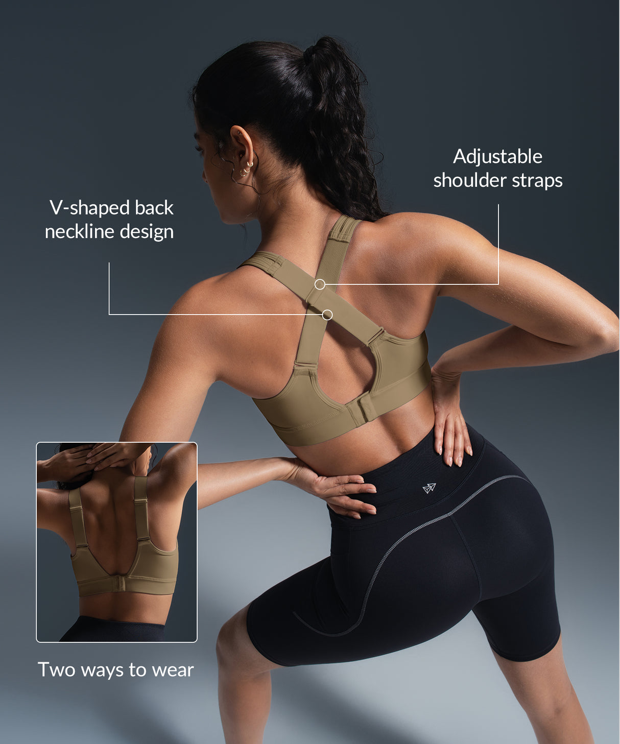 Power Breathable Cross Back Padded Running Bra| Women's High Support Sports Bra