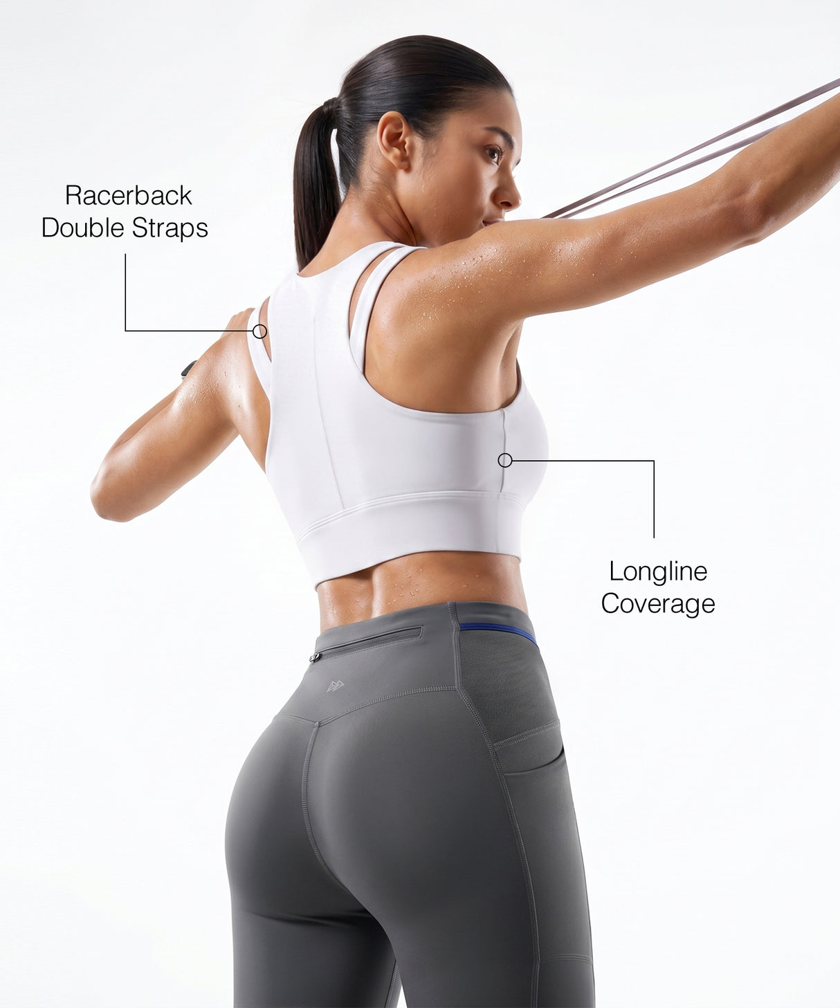White Longline Coverage High Impact Bra With Front Zip | High-Impact Support Best For Running, HIIT & Training White Longline Coverage High Impact Bra With Front Zip | High-Impact Support Best For Running, HIIT & Training