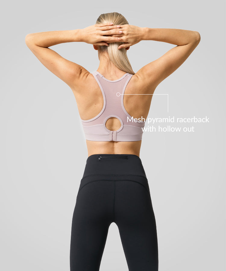 Reggiseno da corsa imbottito in rete con schienale incrociato Shift | Reggiseno sportivo ad alto sostegno da donna