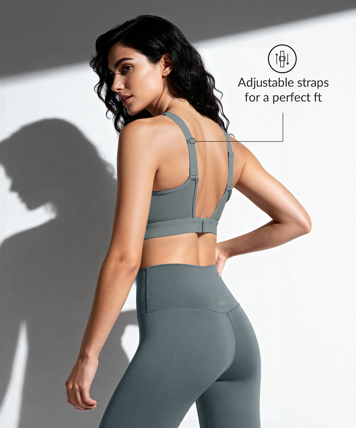 Reggiseno da corsa imbottito regolabile Power Enhance | Reggiseno sportivo da donna con supporto medio