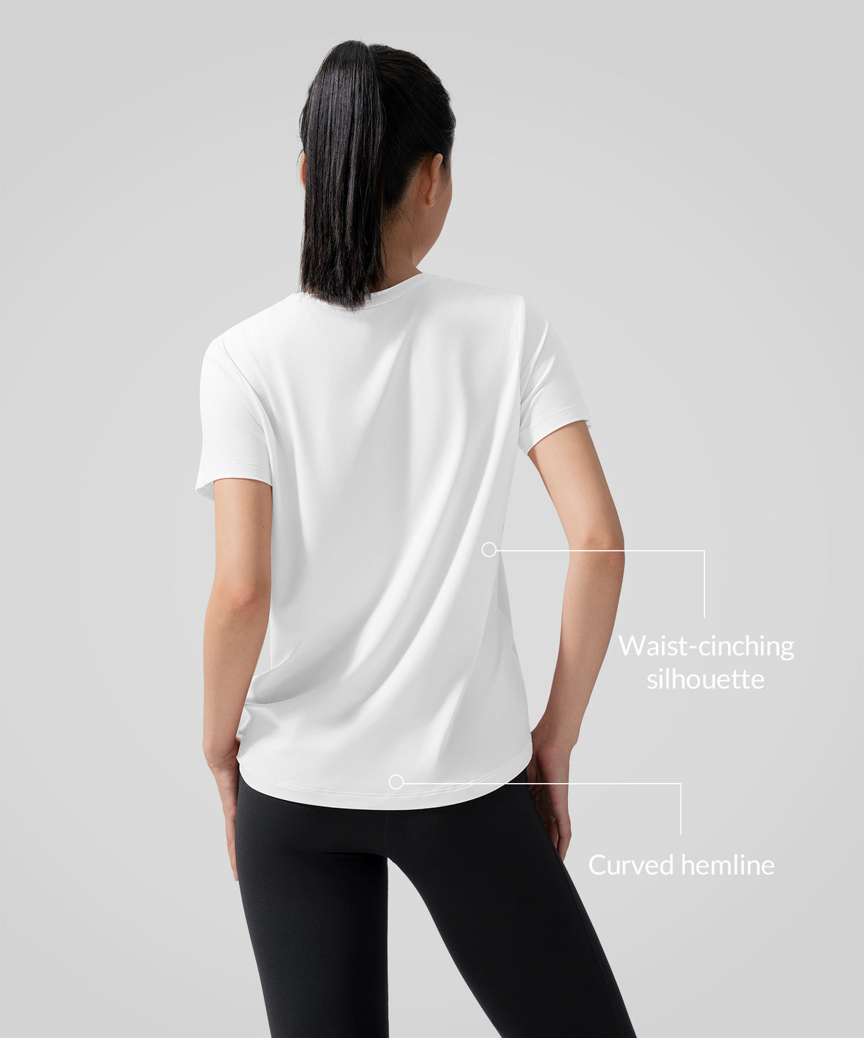 T-shirt leggera aderente tinta unita Anywhere | T-shirt a maniche corte da donna T-shirt leggera aderente tinta unita Anywhere | T-shirt a maniche corte da donna