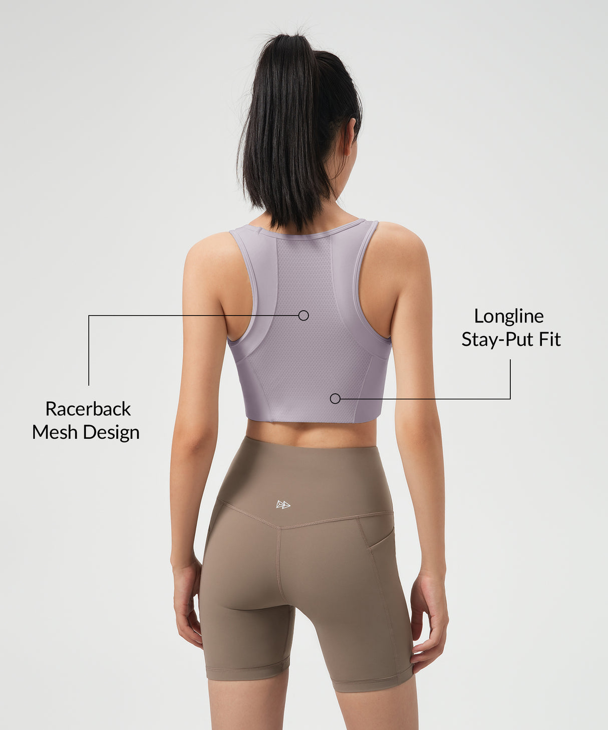Anywhere Full-Coverage Fixed Pads Longline Yoga Bra | Women's Sports Tank