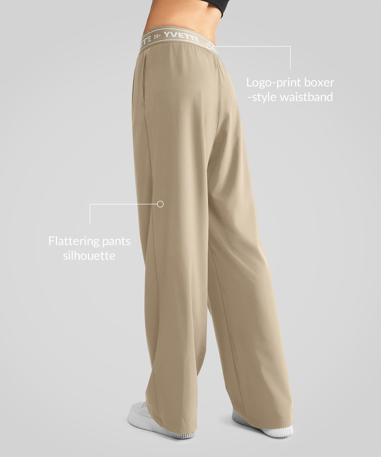 Pantalones anchos con estampado de letras Shift Urban de 27'' | Pantalones deportivos para mujer