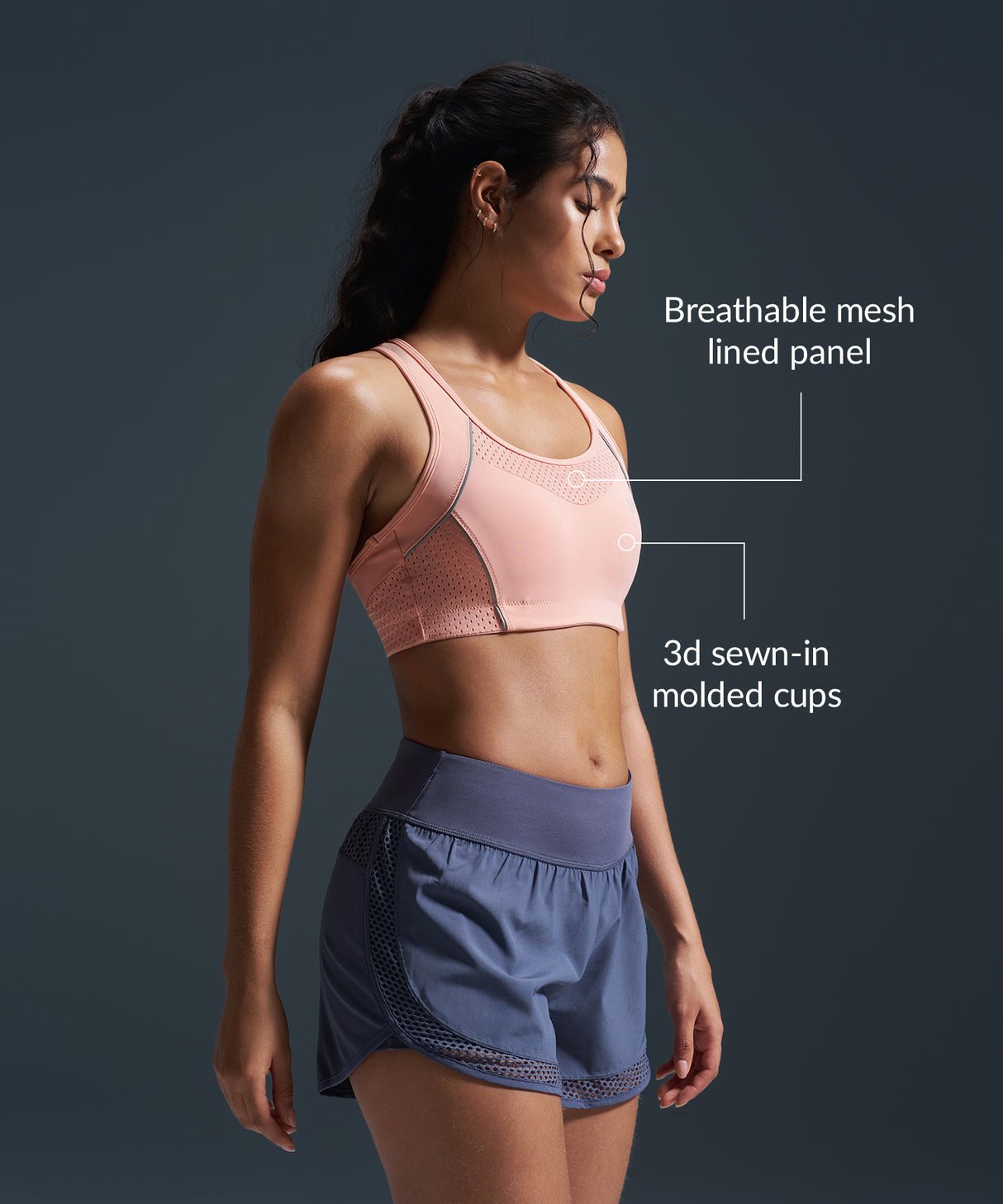 Reggiseno da corsa imbottito Sculpt Racerback Line | Reggiseno sportivo ad alto sostegno da donna