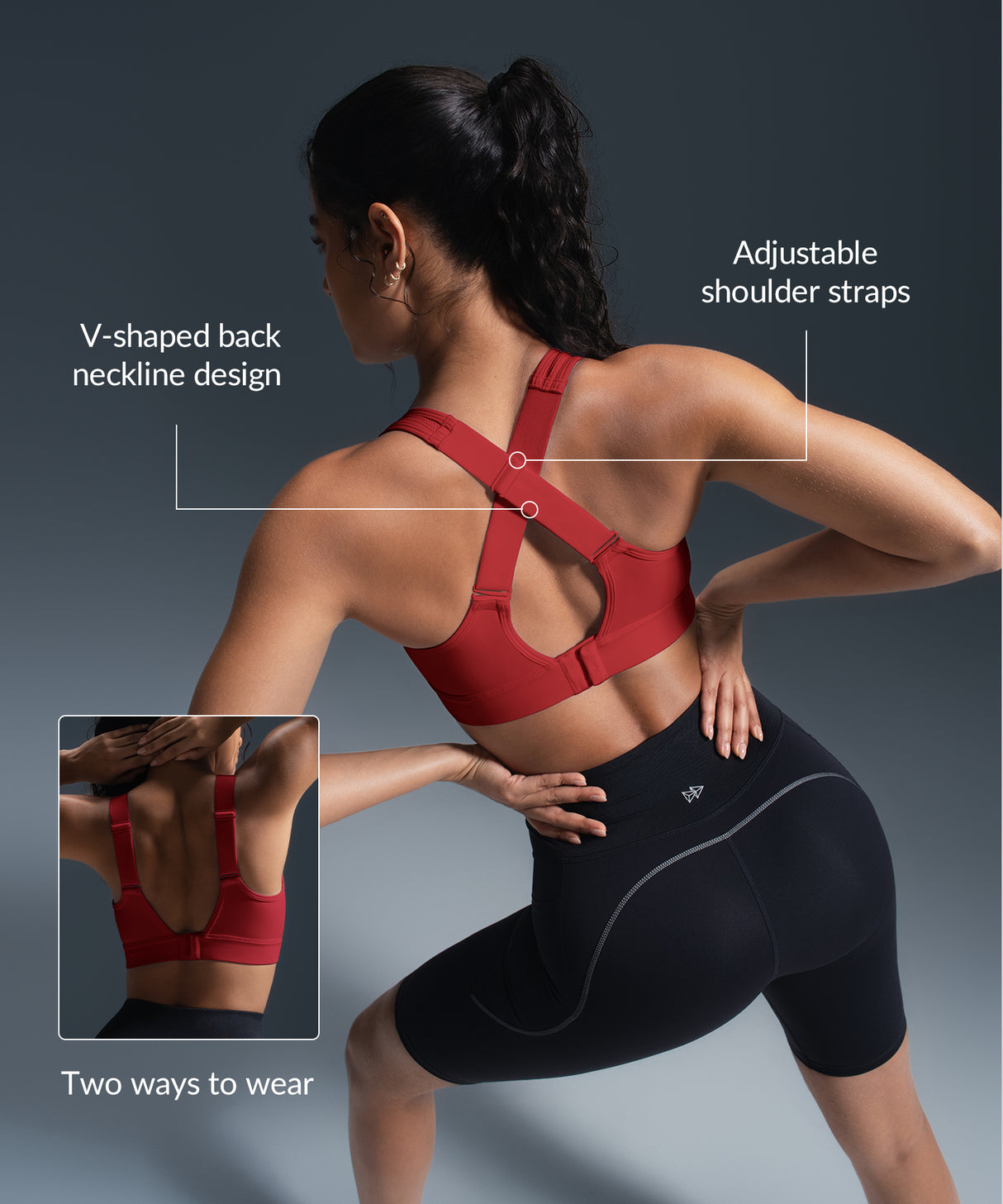 Sujetador deportivo transpirable con espalda cruzada y acolchado para correr | Sujetador deportivo de alta sujeción para mujer Sujetador deportivo transpirable con espalda cruzada y acolchado para correr | Sujetador deportivo de alta sujeción para mujer