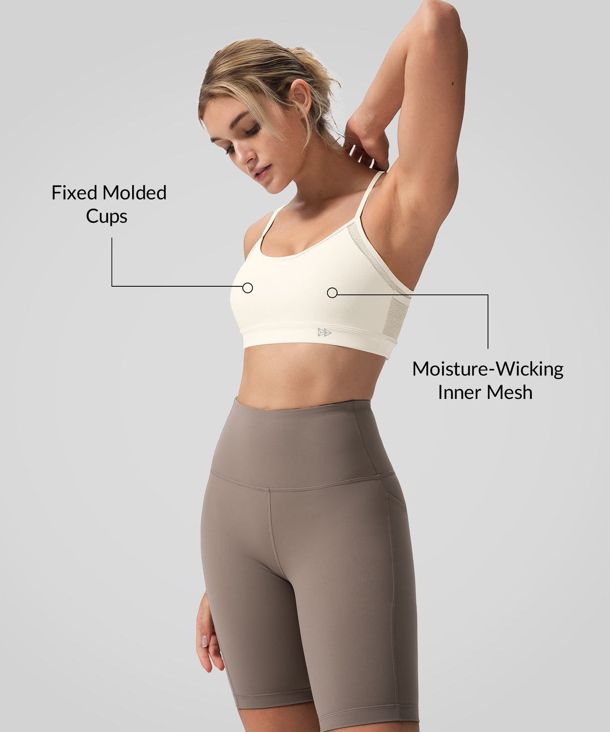 Anywhere Double Strap Sheer Mesh Yoga Bra| Women's Light Support Sports Bra