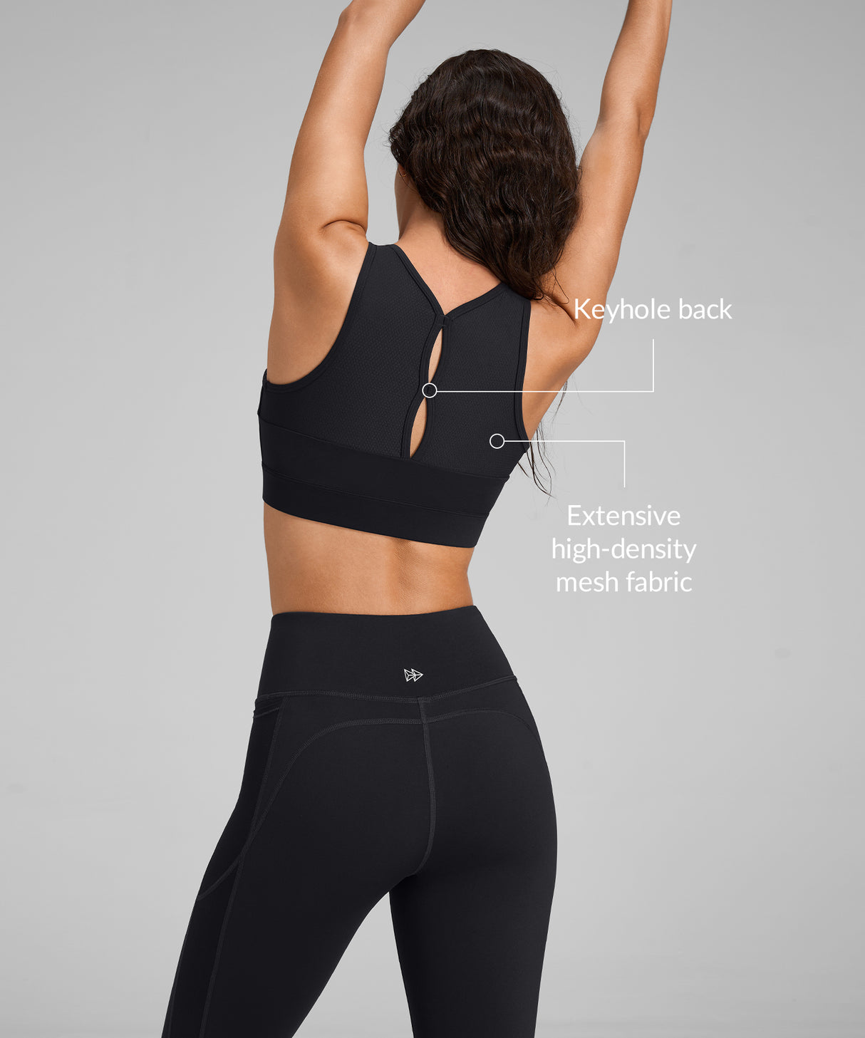 Power Cutout Racerback-Lauf-BH mit Reißverschluss vorne | Sport-BH mit starkem Halt für Damen