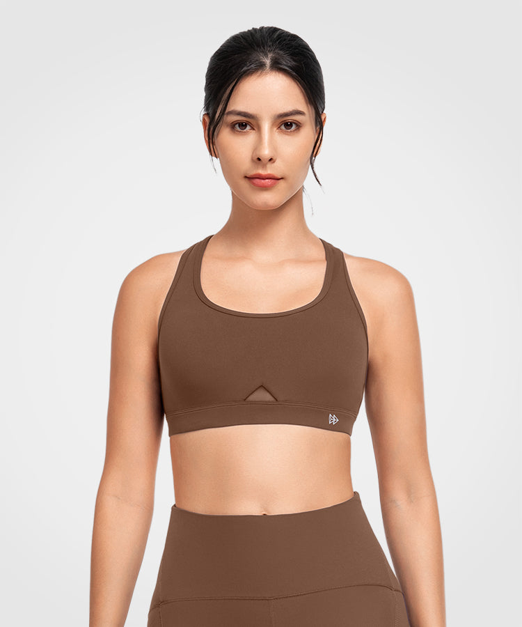 Shift Scoop Neckline Cut-Out Padded Yoga Bra Women's Light
