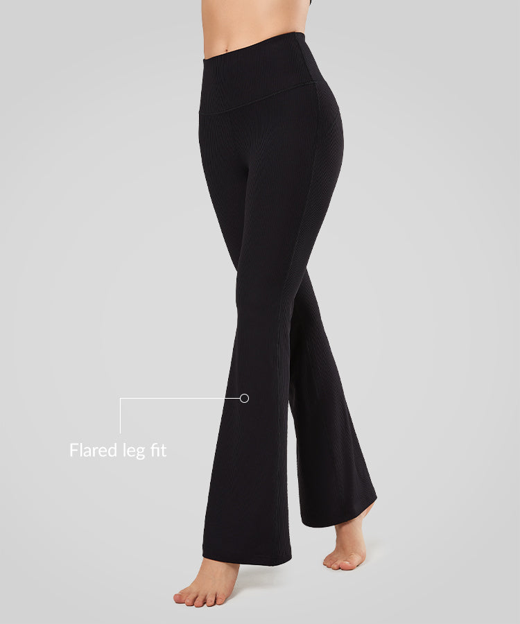 Echo Ribbed Stretchy Tummy Control Leggings 29'' | Women's Light Support leggings