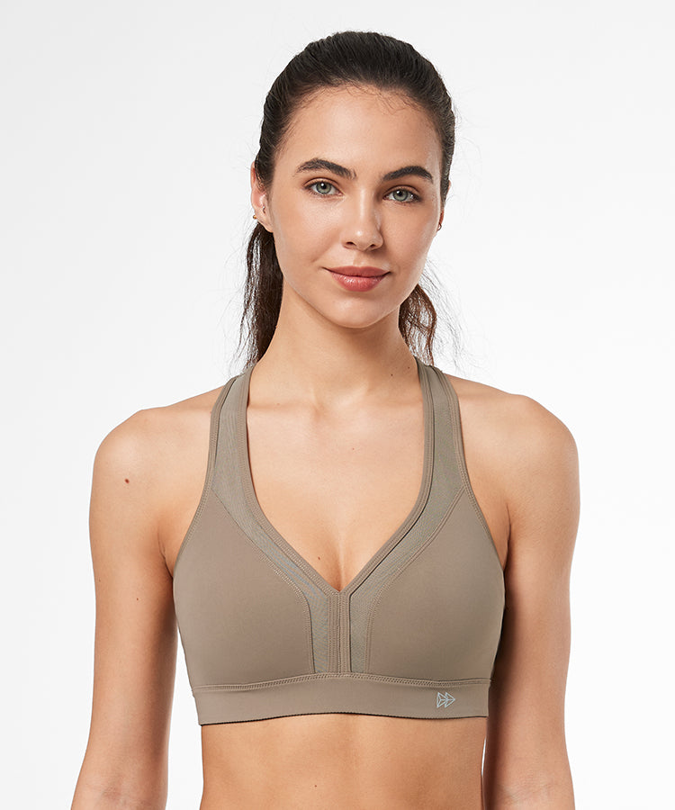 Stride Bra, Women's Chestnut Open Back Sports Bra