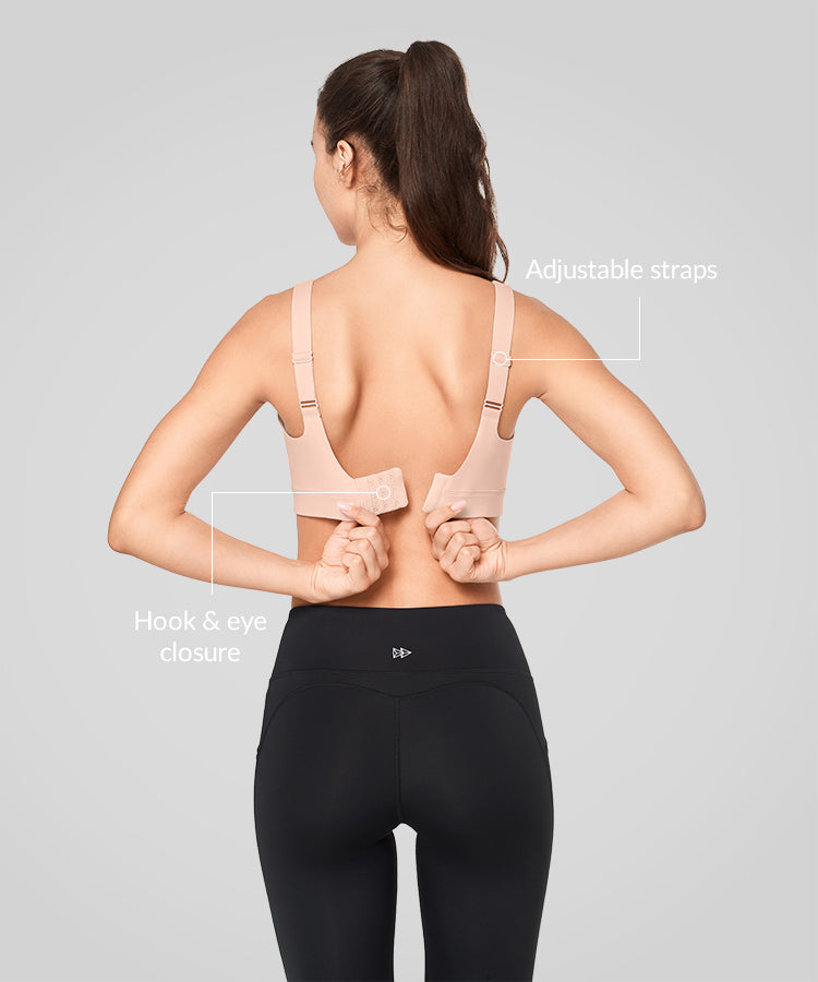 Reggiseno da corsa in tessuto ultra morbido con spalline regolabili | Reggiseno sportivo ad alto sostegno da donna