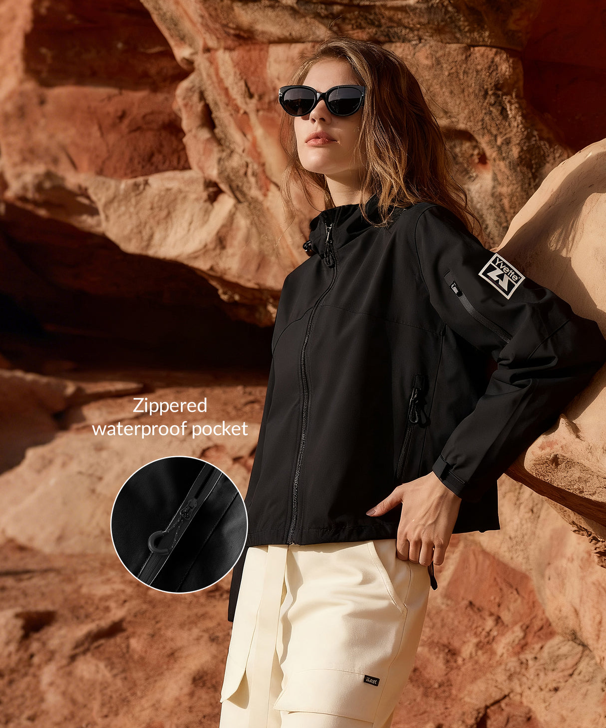 Anywhere Leichte Softshell-Winddichte Wasserdichte Jacke | Damen Sportjacke