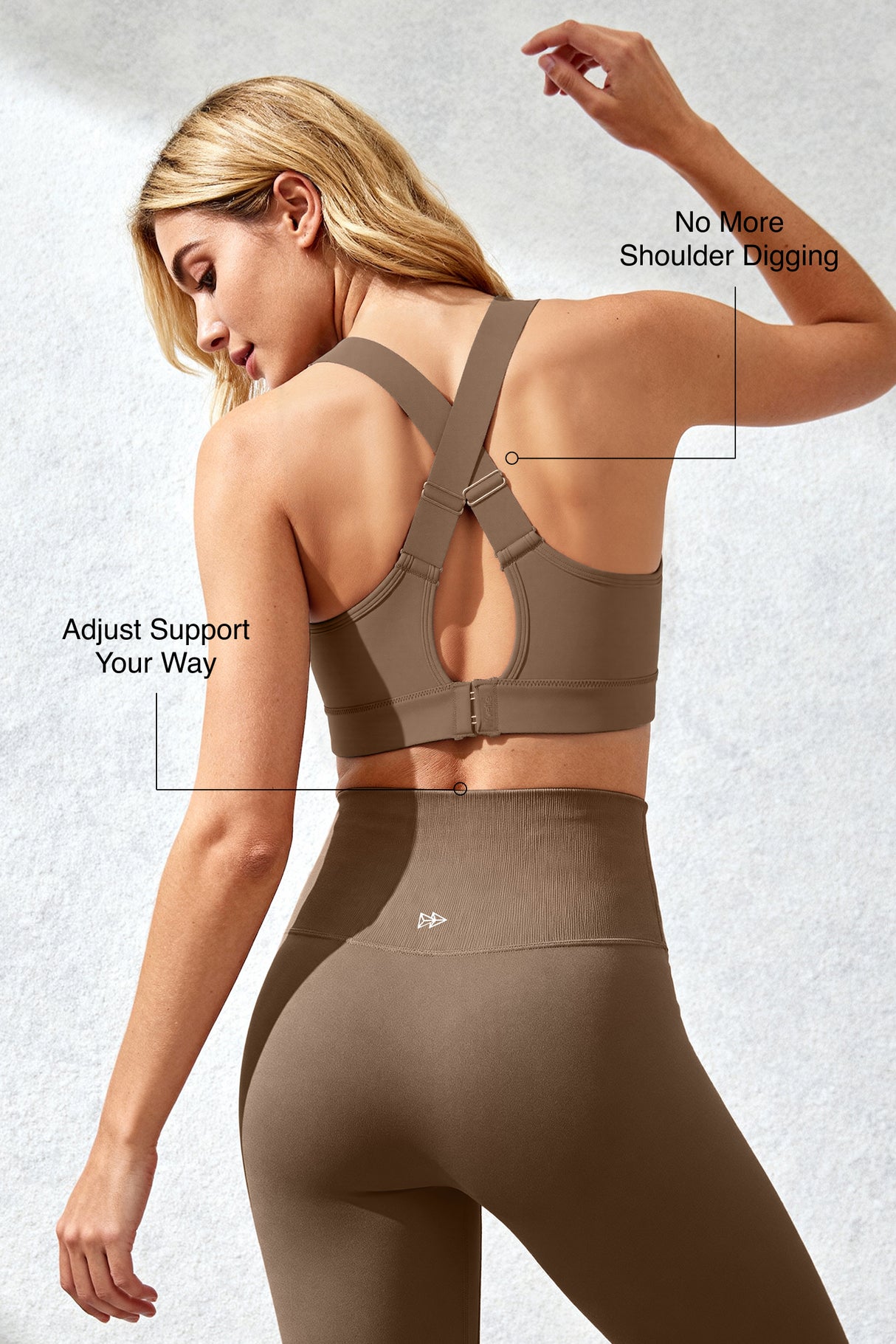Power High Support Sports Bra With Adjustable Strap – Bounce Control, Sweat-Wicking, No Dig | High-Impact Support Best For Running, HIIT & Training