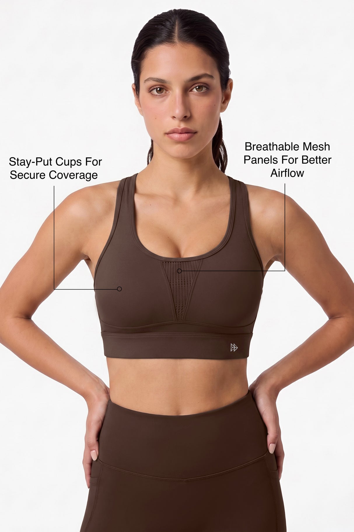 Power™ Breathable Panel With Adjustable Support Sports Bra | High Support for Running, HIIT & Training
