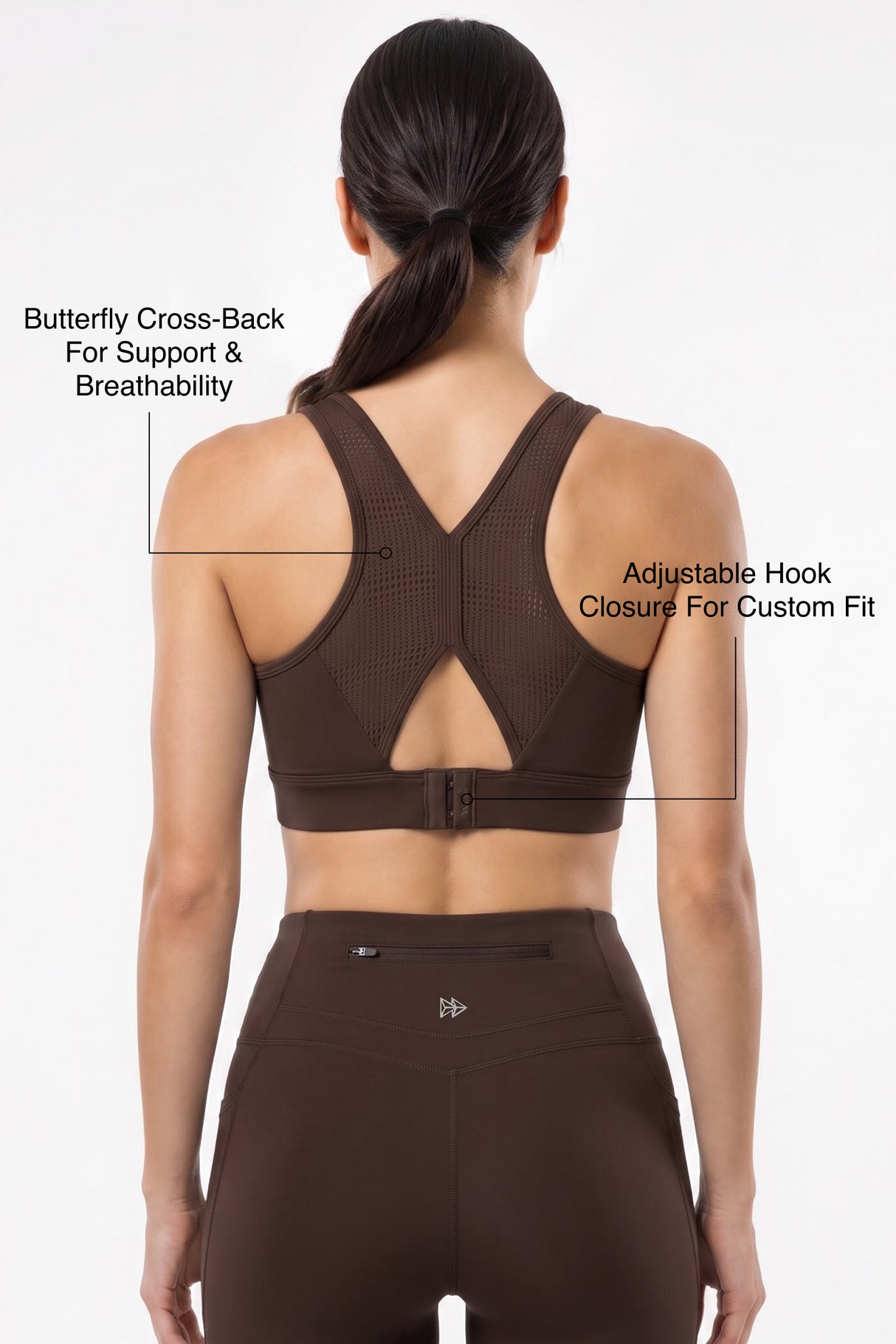 Power™ Breathable Panel With Adjustable Support Sports Bra | High Support for Running, HIIT & Training