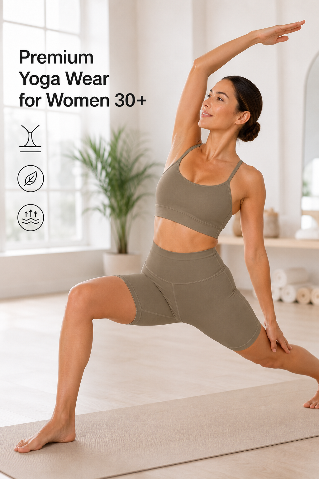 Reggiseno yoga imbottito con scollo a barchetta e spalline sottili Anywhere | Reggiseno sportivo con supporto leggero da donna