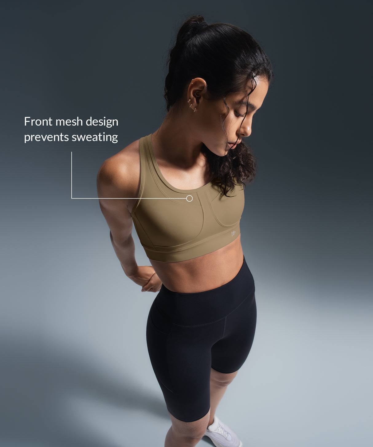 Power Breathable Cross Back Padded Running Bra| Women's High Support Sports Bra