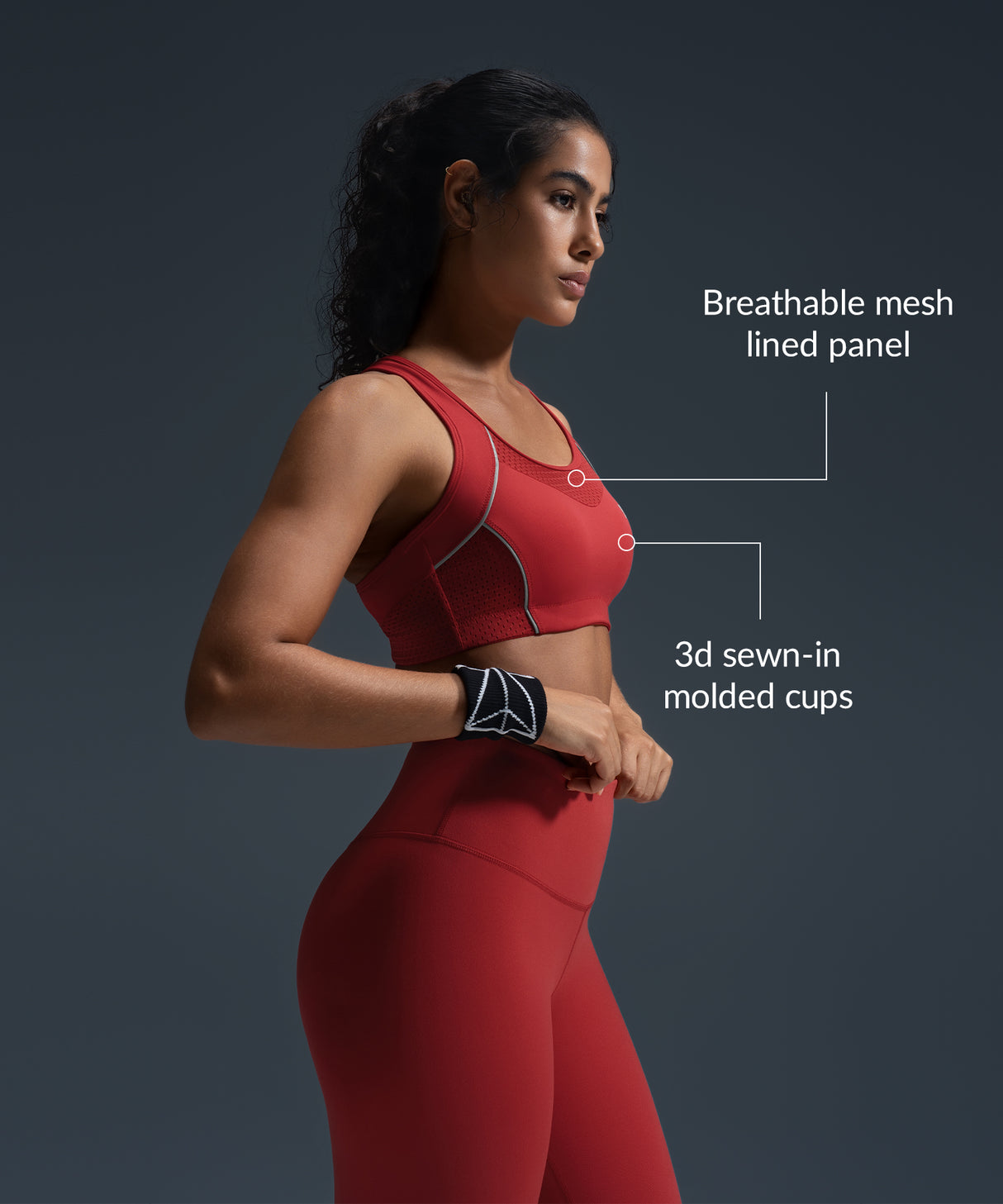 Reggiseno da corsa imbottito Sculpt Racerback Line | Reggiseno sportivo ad alto sostegno da donna