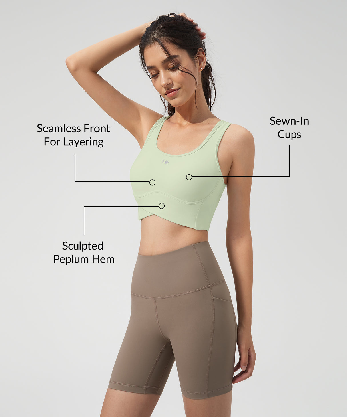 Anywhere Full-Coverage Fixed Pads Longline Yoga Bra | Women's Sports Tank