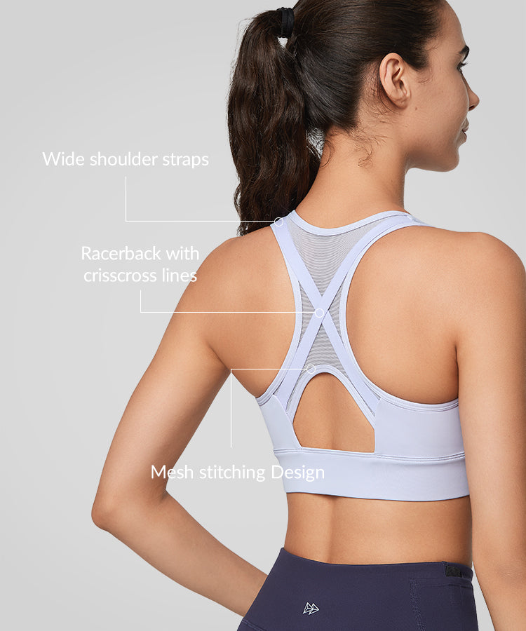 Reggiseno da corsa Power Cross Racerback | Reggiseno sportivo ad alto sostegno da donna