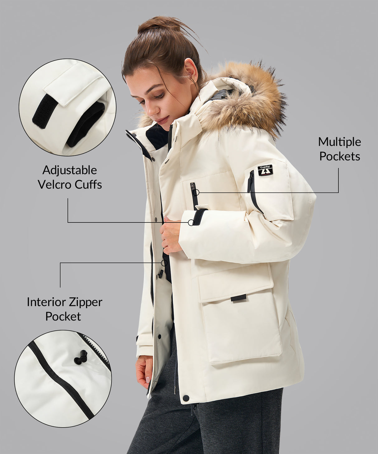 Anywhere Parka Daunenjacke mit mehreren Taschen | Isolierte Damenjacken Anywhere Parka Daunenjacke mit mehreren Taschen | Isolierte Damenjacken