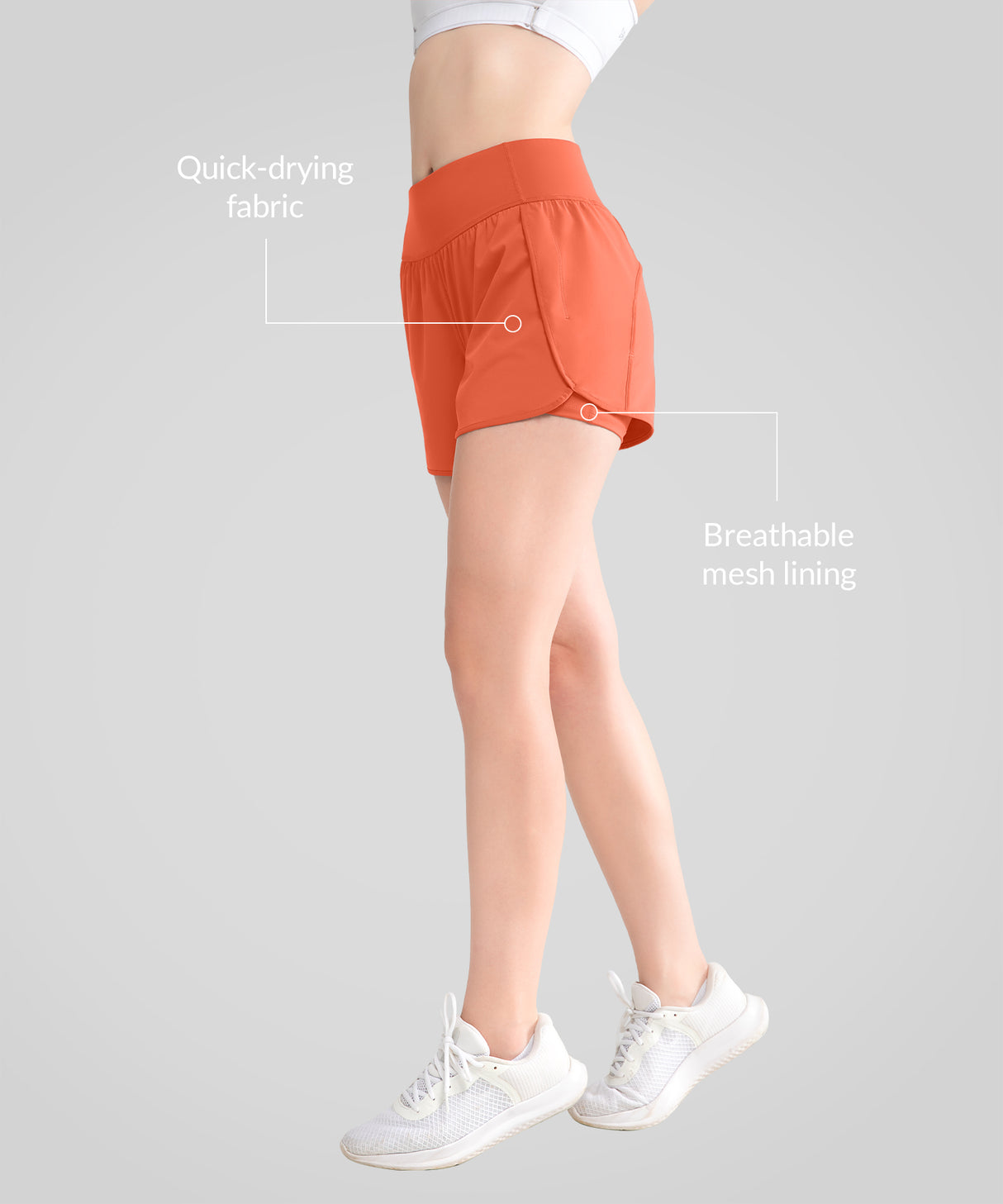 Shift Quick Dry Inner Mesh Workout Shorts mit Tasche 3,5'' | Damen Laufshorts