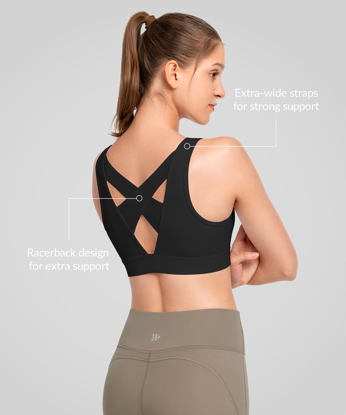 Reggiseno da corsa imbottito traspirante Echo Hollow Out | Reggiseno sportivo ad alto sostegno da donna