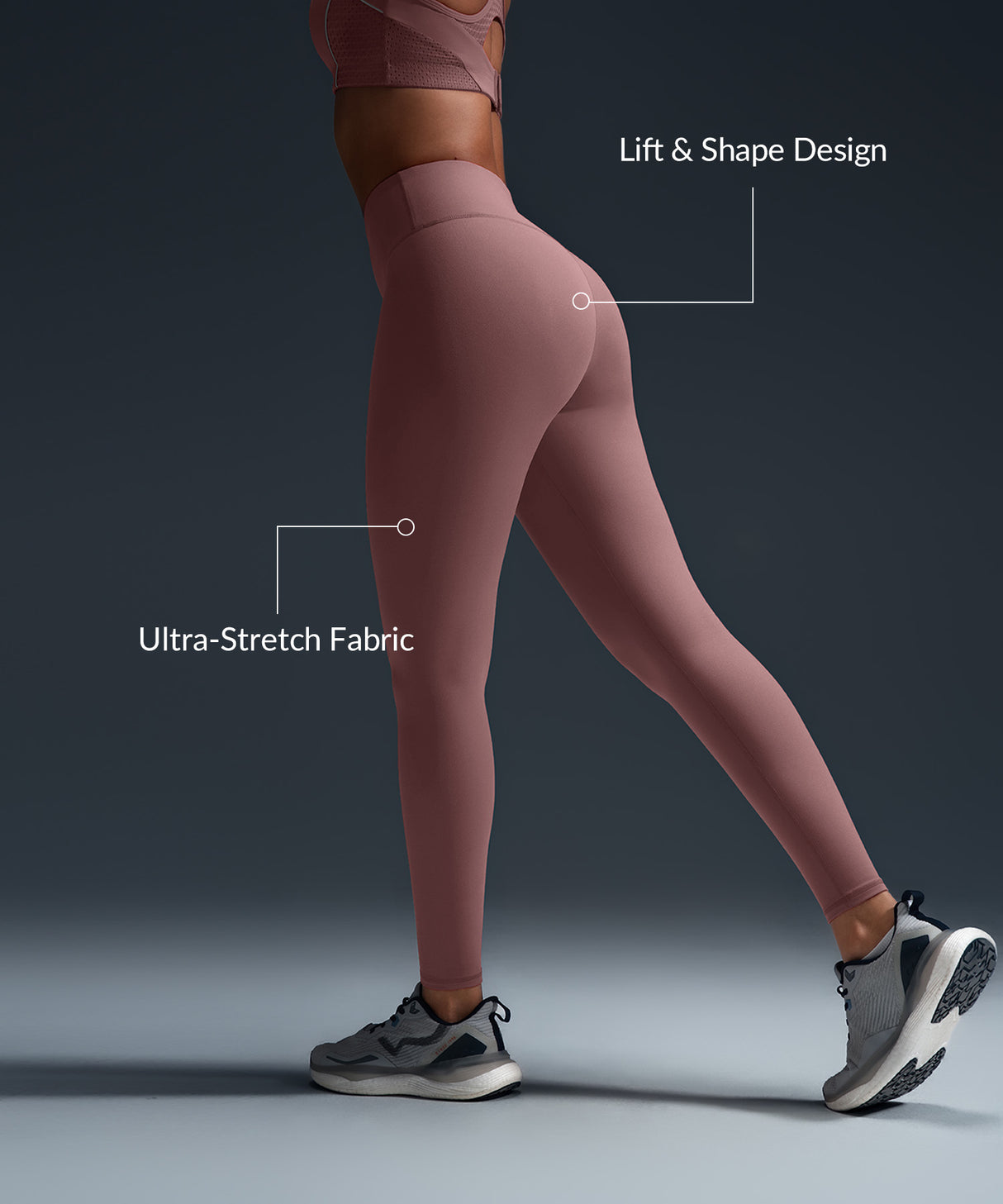 Echo High-Waisted Running Leggings 27” | Women's High Support Leggings