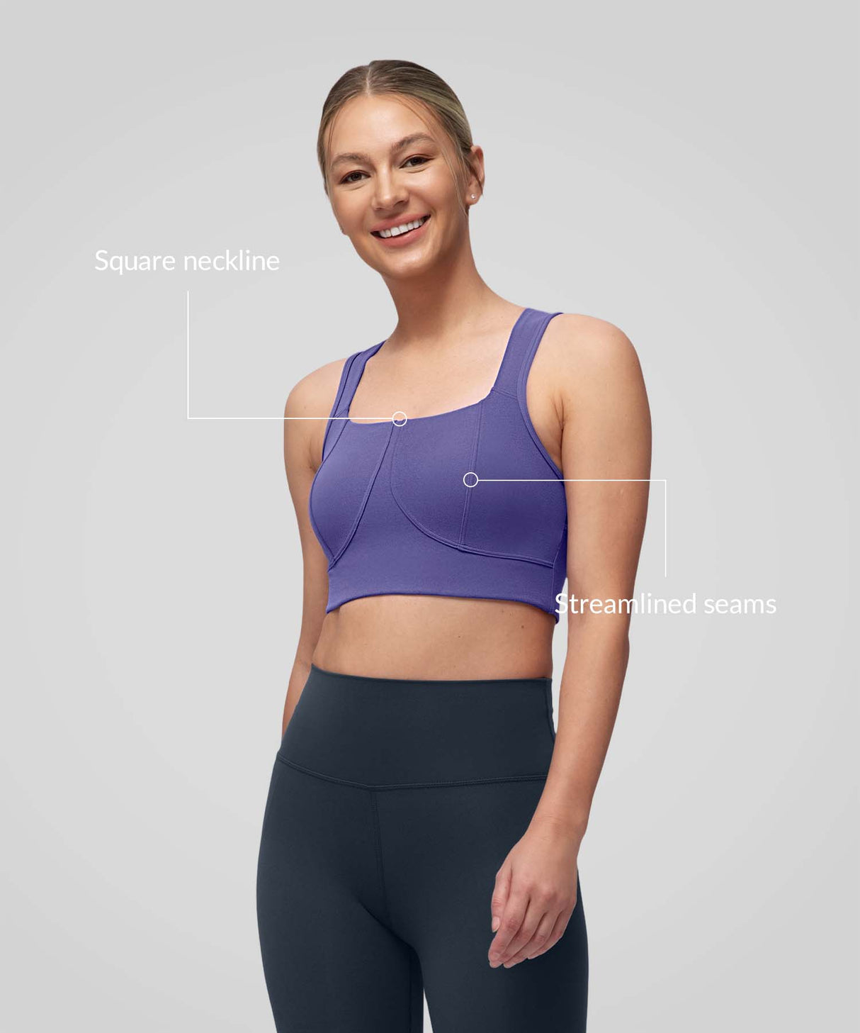 Sujetador de yoga Sculpt Sleek con costuras contorneadas bajo el busto | Sujetador deportivo de sujeción ligera para mujer Sujetador de yoga Sculpt Sleek con costuras contorneadas bajo el busto | Sujetador deportivo de sujeción ligera para mujer