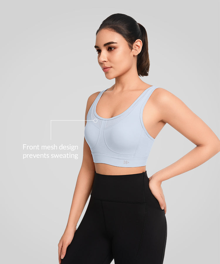 Sujetador deportivo transpirable con espalda cruzada y acolchado para correr | Sujetador deportivo de alta sujeción para mujer Sujetador deportivo transpirable con espalda cruzada y acolchado para correr | Sujetador deportivo de alta sujeción para mujer