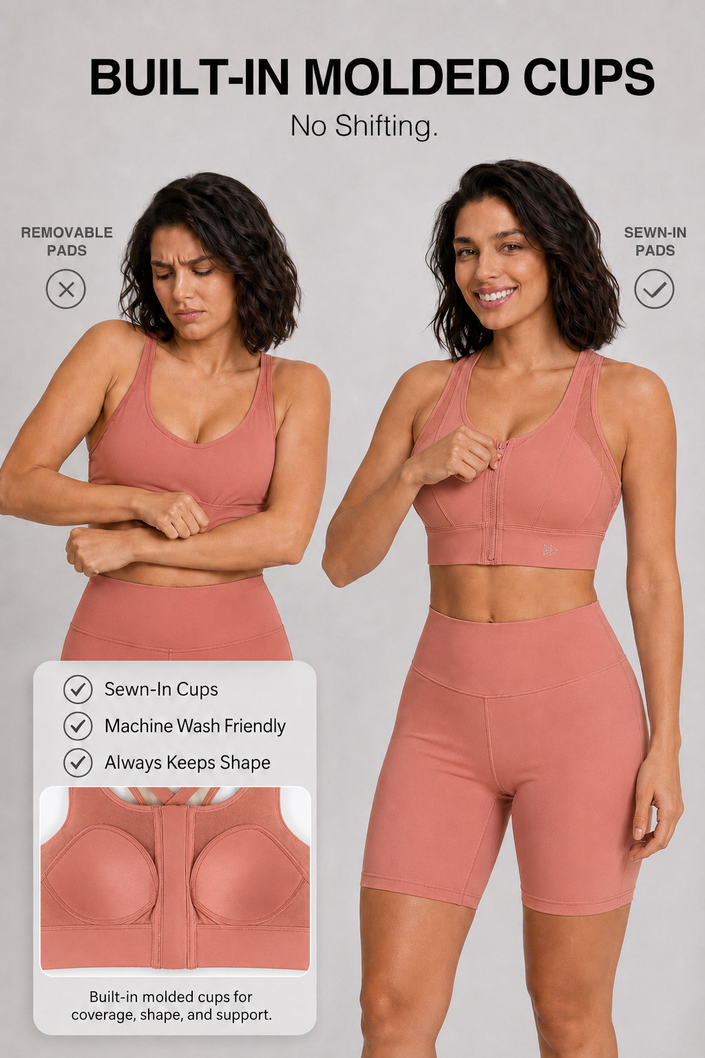 Power™ Cross Racerback Running Bra | Women's High Support Sports Bra