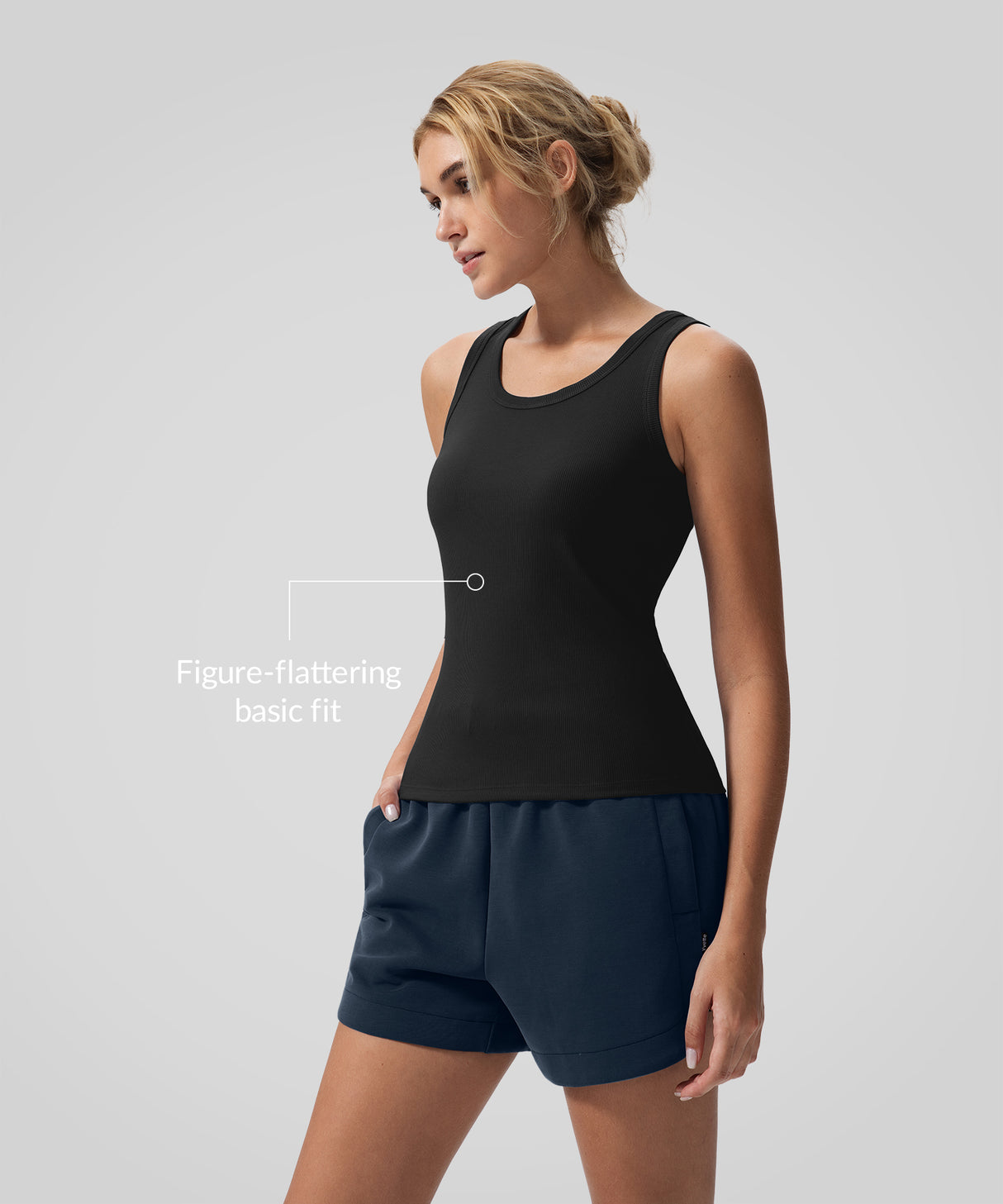 Anywhere Non-See-Through Soft Ribbed Tank| Women's Sports Tank