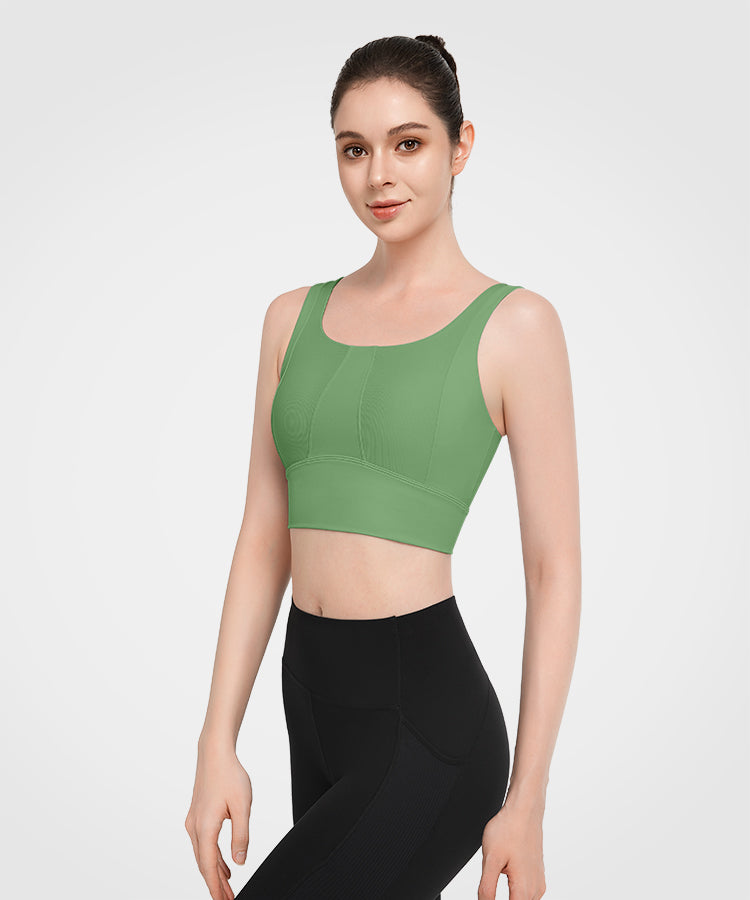 Echo Padded Round neck Yoga Bra | Women's Light Support Sports Bra