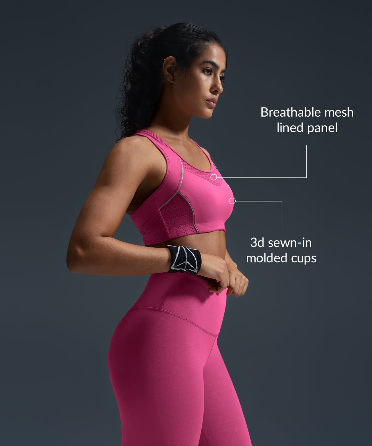 Reggiseno da corsa imbottito Sculpt Racerback Line | Reggiseno sportivo ad alto sostegno da donna