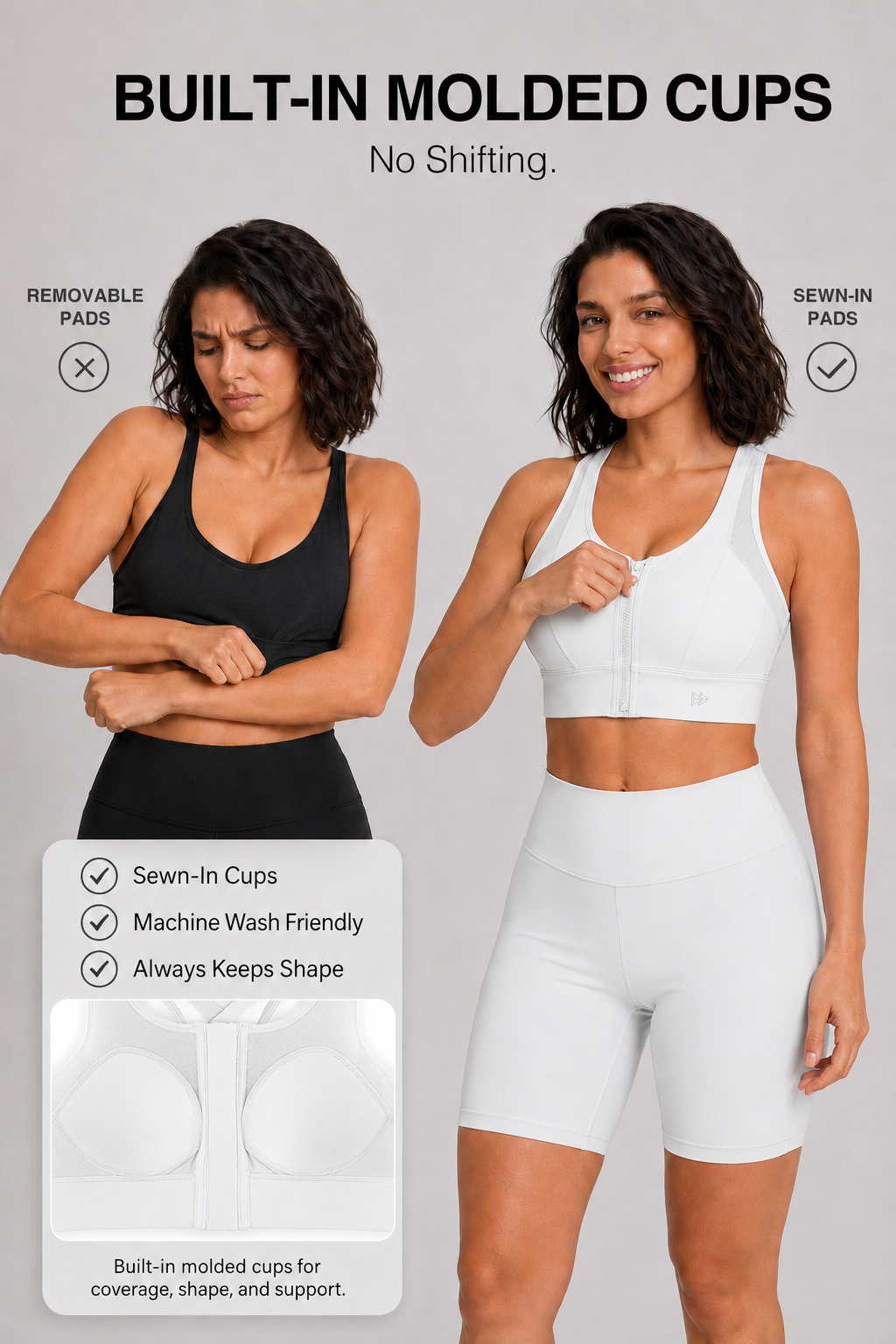 Reggiseno da corsa Power Cross Racerback | Reggiseno sportivo ad alto sostegno da donna