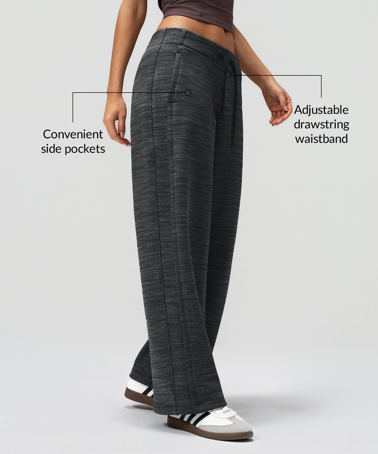 Anywhere Cozy Fleece-Lined Adjustable Pants 29 Inch | Women's Sports Pants