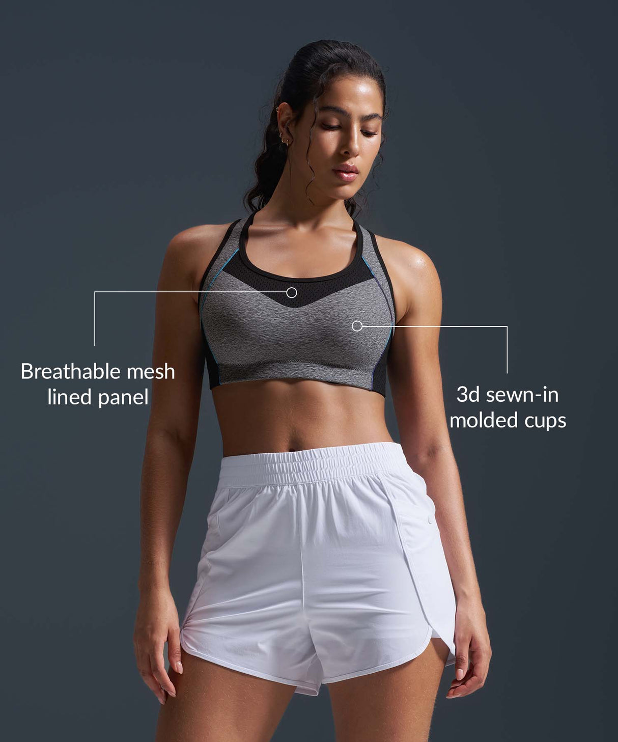 Reggiseno da corsa imbottito Sculpt Racerback Line | Reggiseno sportivo ad alto sostegno da donna