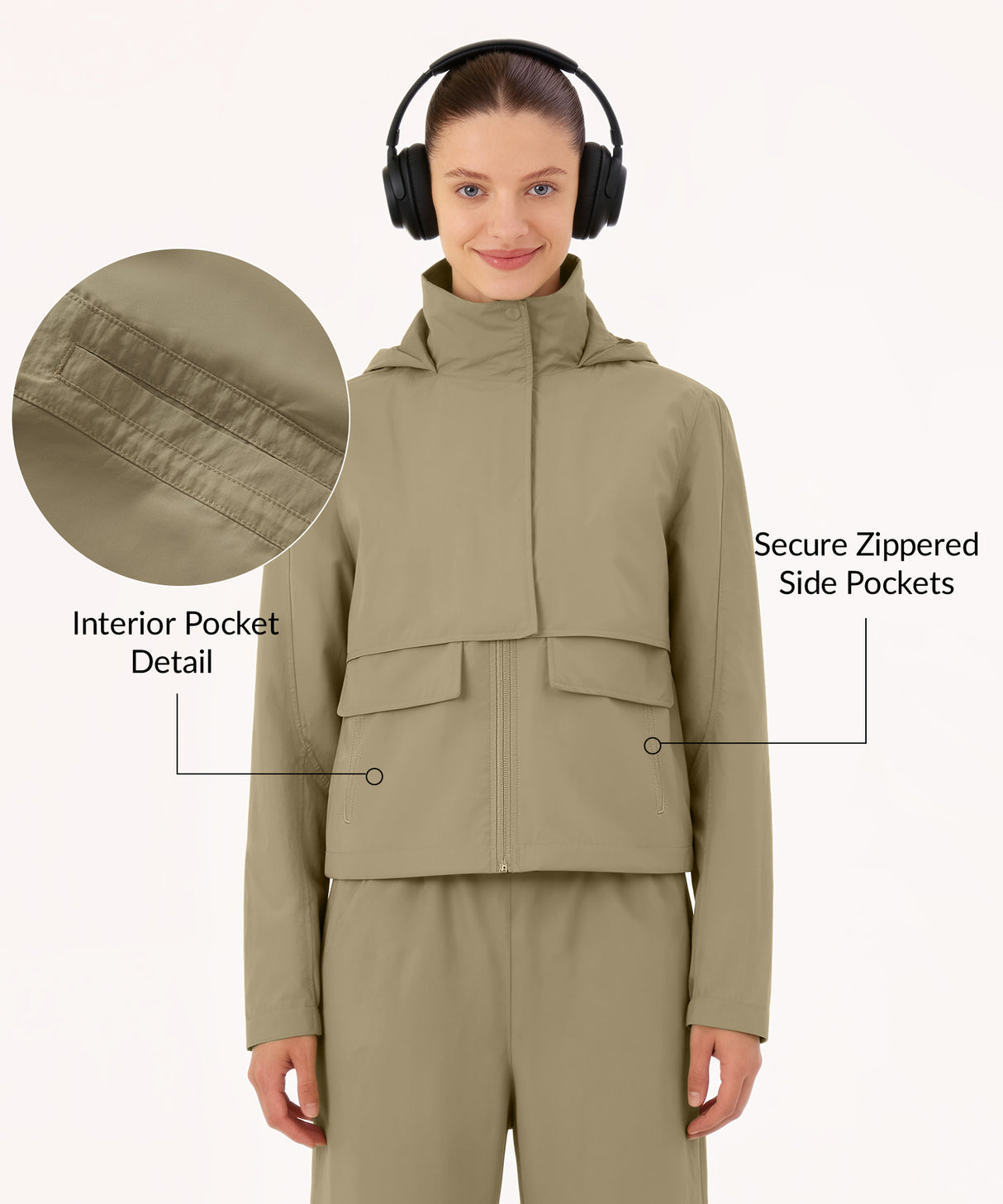 Anywhere Hoodie Drawstring Pockets Jacket | Women's Sports Jacket