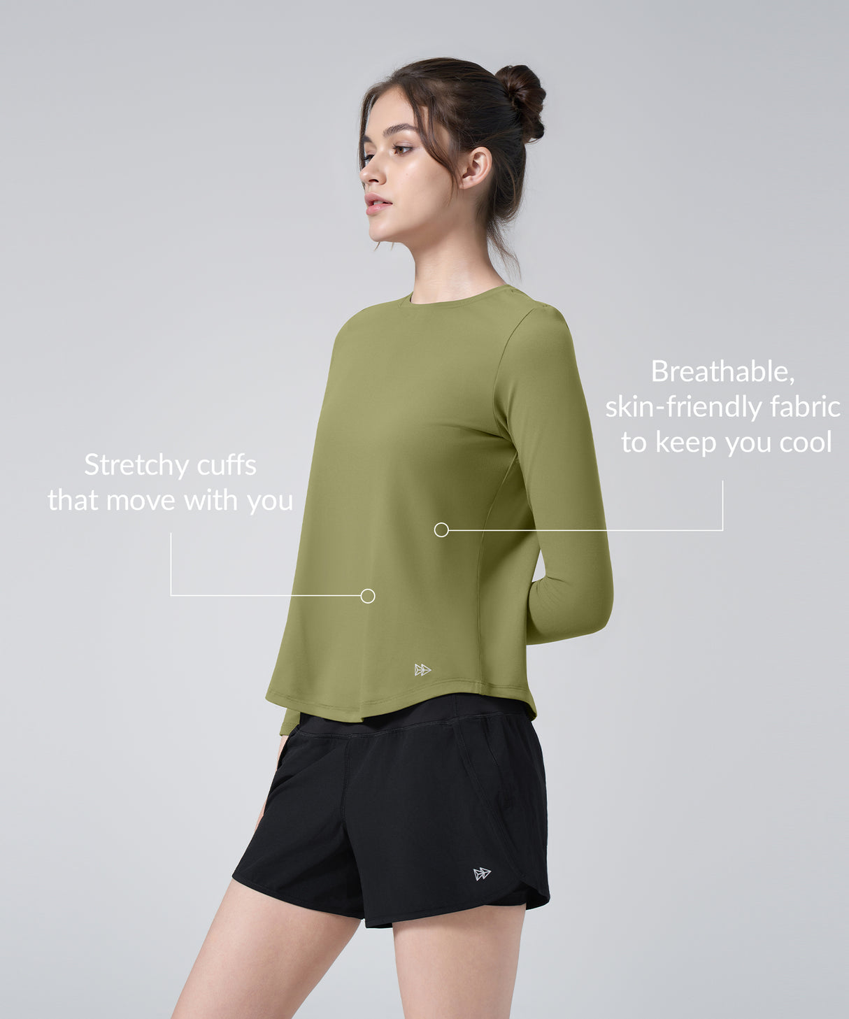 Anywhere Solid Color Long Sleeve Shirt | Women's Long Sleeve T-shirt