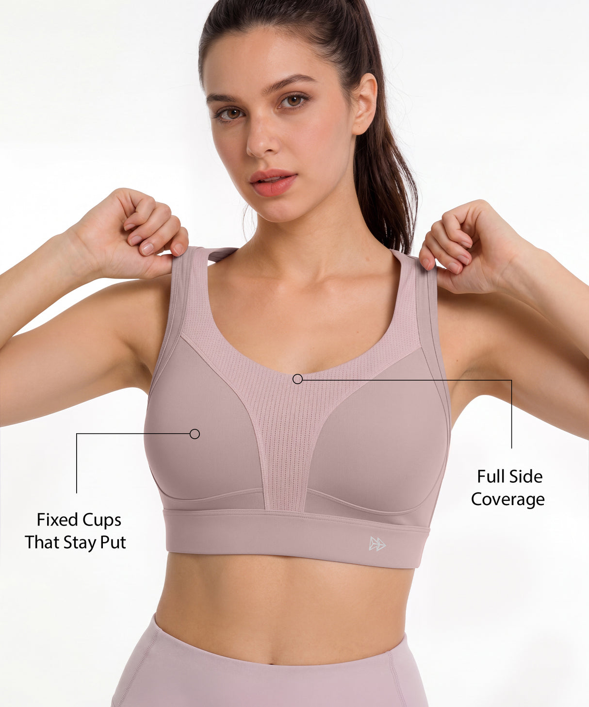Power Breathable Racerback Fixed Cups High Impact Bra | Women's High Support Sports Bra Power Breathable Racerback Fixed Cups High Impact Bra | Women's High Support Sports Bra