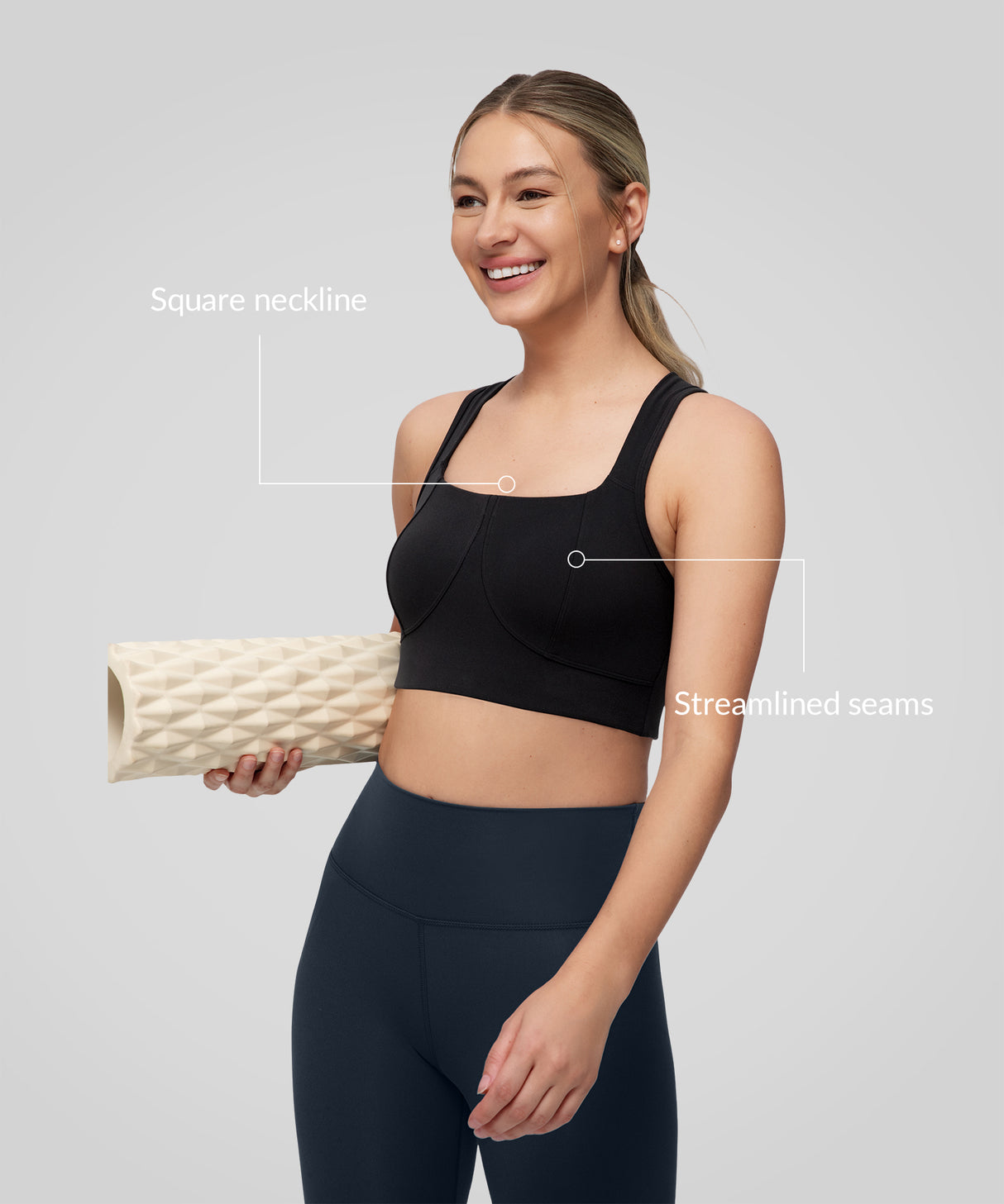 Sculpt Sleek Yoga-BH mit Unterbrustkonturnaht | Leicht stützender Sport-BH für Damen