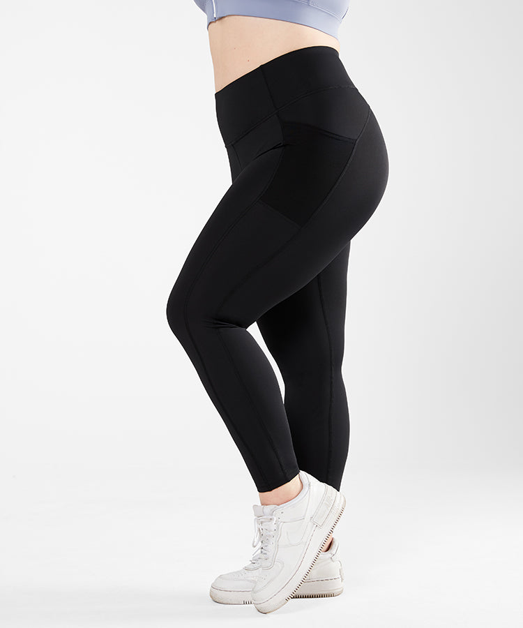 Leggings elásticos de running de cintura alta con bolsillos de malla | Leggings de alta sujeción para mujer