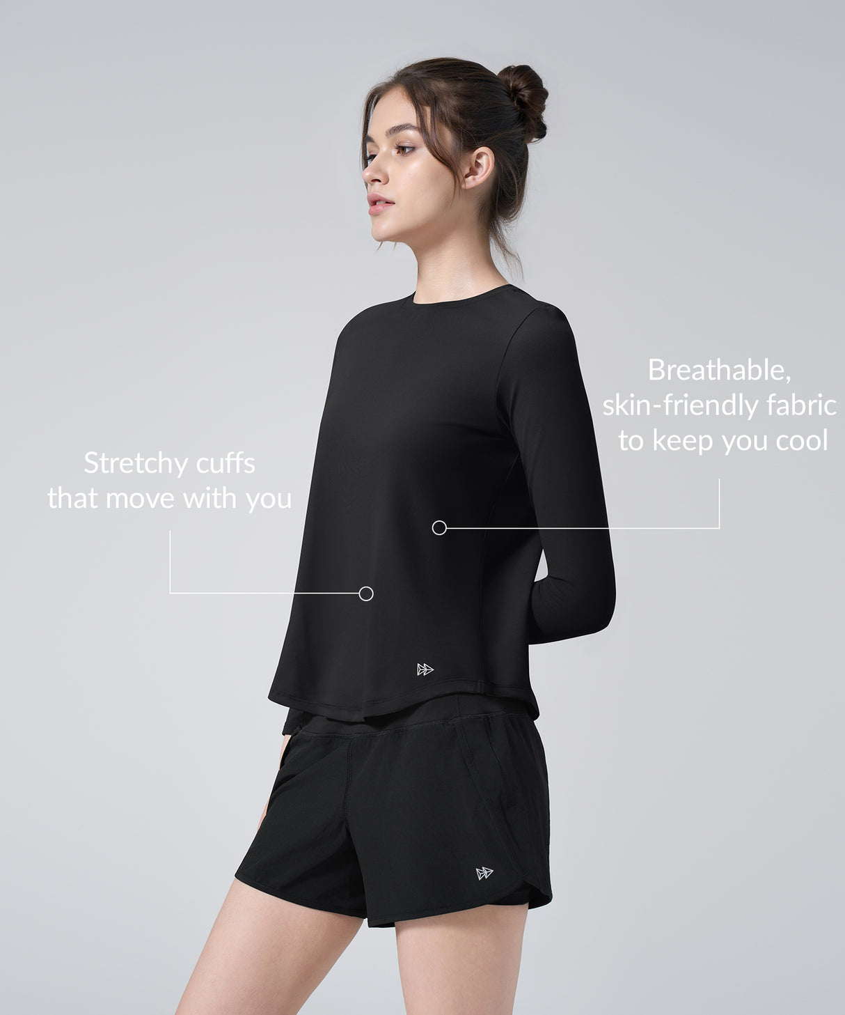 Anywhere Solid Color Long Sleeve Shirt| Women's Long Sleeve T-shirt