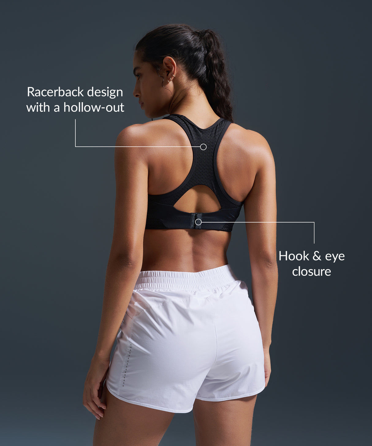 Sujetador para correr con relleno Sculpt Racerback Line | Sujetador deportivo de alta sujeción para mujer