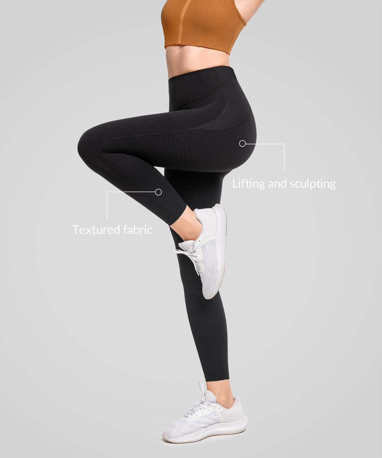Echo High-Waisted Butt lifting Running Leggings 26" | Women's High Support Leggings