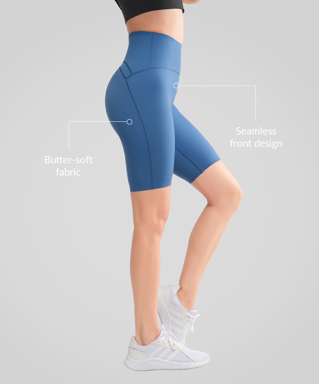 Shift Seamless No-slip High Waist Shorts 8''| Women's High Support Running Shorts